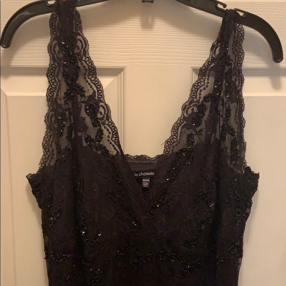 Black lace and beaded cocktail dress! - Picture 2 of 6